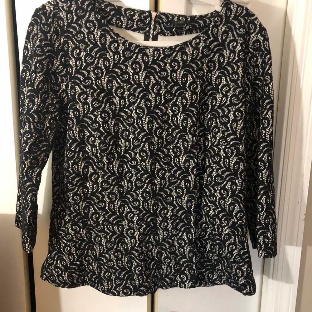 NWOT J Crew Lace Peplum top